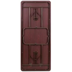 Flash Furniture 6-Foot Mahogany Melamine Laminate Folding Banquet Table -Furniture Series Store GUEST b7bd4e17 e120 488f 8fd5 3105b5555131