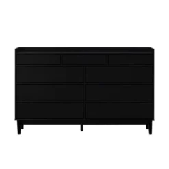 Mid-Century Modern Solid Wood 9 Drawer Horizontal Dresser - Saracina Home -Furniture Series Store GUEST b8326513 d1f9 4b66 aa98 cbcef4c3e0c3