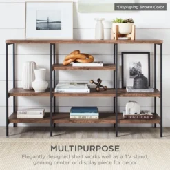 Best Choice Products 55in Industrial 4-Tier Console Table W/ Tall Shelves, Metal Frame 11 Best Choice Products 55in Industrial 4-Tier Console Table W/ Tall Shelves, Metal Frame -Furniture Series Store GUEST b8d9985e c593 46e7 89e8 a14b1daf3563