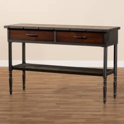 2 Drawer Jana Dining Room Server Brown - Baxton Studio -Furniture Series Store GUEST b929e38e 484b 4db0 a155 1b465bba0c23