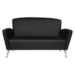 Loveseat With Chrome Legs Dillon Bonded Leather - OSP Home Furnishings
