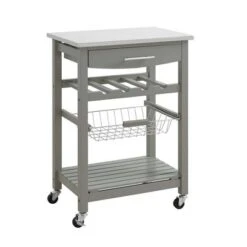 Clarke Kitchen Cart - Linon -Furniture Series Store GUEST ba76ca42 98d7 48d9 bbb1 232fdf253d4e