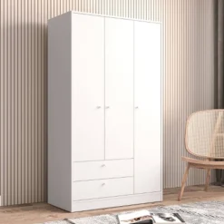 Denmark 3 Door And 2 Drawer Wardrobe White - Polifurniture 9 Denmark 3 Door And 2 Drawer Wardrobe White - Polifurniture -Furniture Series Store GUEST bacd73d8 9108 48a6 aa53 1d0b07827468