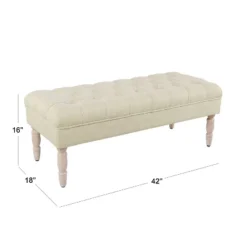Classic Tufted Medium Bench - HomePop -Furniture Series Store GUEST bb1902ae 0617 4bce a43c f3f8b3a044c5