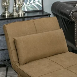 HOMCOM 4-in-1 Multi Function Folding Single Sofa Bed With Retractable Footrest, Convertible Sleeper With Adjustable Backrest, Brown 9 HOMCOM 4-in-1 Multi Function Folding Single Sofa Bed With Retractable Footrest, Convertible Sleeper With Adjustable Backrest, Brown -Furniture Series Store GUEST bb378ed1 22f9 47e4 9568 5c4ea704345a