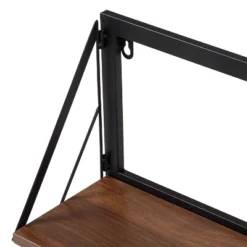 Honey-Can-Do Small Laundry Wall Shelf With Wood Walnut -Furniture Series Store GUEST bcff8fec bc50 4597 8879 2e103bcf7ca1