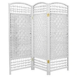 4 Ft. Tall Fiber Weave Room Divider (3 Panels) - Oriental Furniture -Furniture Series Store GUEST bd2f96e8 5985 4742 96ea f68d04d47831