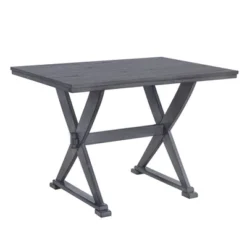 Mid-Century Wood 5-Piece Dining Table Set With 4 Upholstered Dining Chairs-ModernLuxe -Furniture Series Store GUEST bfd9e973 3161 4baf 9bbf f30f802fa874