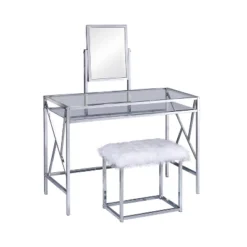 Burdette Contemporary Vanity Table Set - HOMES: Inside + Out -Furniture Series Store GUEST c03345b5 0a70 45ee 9f50 437ebe15322b