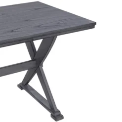 Mid-Century Wood 5-Piece Dining Table Set With 4 Upholstered Dining Chairs-ModernLuxe -Furniture Series Store GUEST c059ae4a de0e 4e66 97bd 65425938f7c6