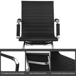 Costway Set Of 4 Office Chairs Waiting Room Chairs For Reception Conference Area -Furniture Series Store GUEST c0fb59ae 1159 4f72 9793 9ddd35d17a50