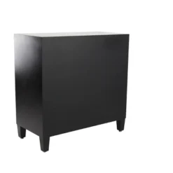 Modern Crescent Moon Pattern Wood Rectangle Cabinet Black - Olivia & May 18 Modern Crescent Moon Pattern Wood Rectangle Cabinet Black - Olivia & May -Furniture Series Store GUEST c1616323 92cb 4e0b b712 49281ed1d527