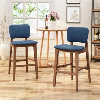 Set Of 2 Fessenden Barstools Dark Blue - Christopher Knight Home 2 Set Of 2 Fessenden Barstools Dark Blue - Christopher Knight Home - Image 2
