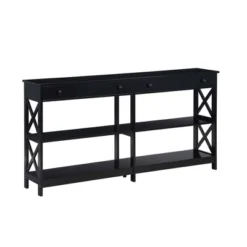 60" Oxford 2 Drawer Console Table With Shelves - Breighton Home -Furniture Series Store GUEST c22e5f83 ffbe 4e8a 88a5 b7e4e715c28a