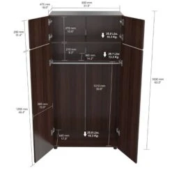 4 Door Wardrobe/Armoire Espresso - Inval -Furniture Series Store GUEST c2af0d5e 6908 42de b252 cb6243eb852c