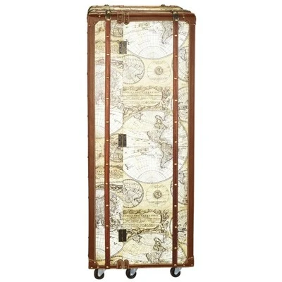 Design Toscano Italian-Style World Map Cocktail Bar Steamer Trunk 7 Design Toscano Italian-Style World Map Cocktail Bar Steamer Trunk - Image 7