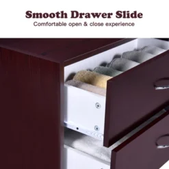 Costway 2-Drawer Dresser Horiztonal Organizer W/Handle Wood End Table Nightstand -Furniture Series Store GUEST c43b81c0 75de 4811 810c 11535d29b9ab