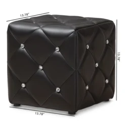 Stacey Modern And Contemporary Faux Leather Upholstered Ottoman - Baxton Studio -Furniture Series Store GUEST c5139be2 72d7 4223 b51a 2bb3fc686f31
