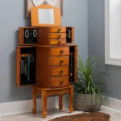 Marie Jewelry Armoire Oak - Powell Company 21 Marie Jewelry Armoire Oak - Powell Company -Furniture Series Store GUEST c532f5ae e7e5 4ed1 a9ca 97ab2914befb