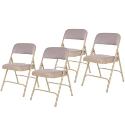 Set Of 4 Deluxe Fabric Padded Folding Chairs With Frame - Hampden Furnishings -Furniture Series Store GUEST c5fc3aaf cc8c 44b2 b590 69455adfa536