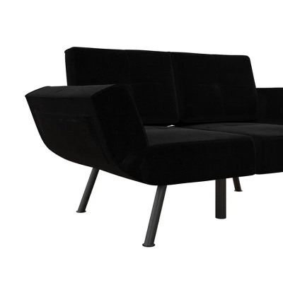 RealRooms Euro Upholstered Tufted Loveseat Futon With Storage Pockets 7 RealRooms Euro Upholstered Tufted Loveseat Futon With Storage Pockets - Image 7