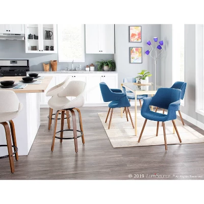 Set Of 2 Fabrico Mid Century Modern Counter Height Barstool - LumiSource 8 Set Of 2 Fabrico Mid Century Modern Counter Height Barstool - LumiSource - Image 8