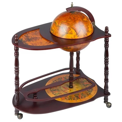Design Toscano Old World Extended Shelf Italian Replica Globe Bar Cart 3 Design Toscano Old World Extended Shelf Italian Replica Globe Bar Cart - Image 3