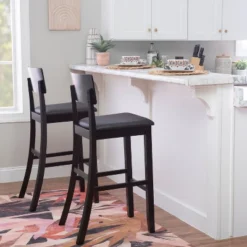 29" Torino Contemporary Barstool Hardwood/Black - Linon 14 29" Torino Contemporary Barstool Hardwood/Black - Linon -Furniture Series Store GUEST c7ca0645 810d 4eb3 8f31 c2017492b85e