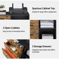 Yaheetech Vintage File Cabinet With 3 Drawers For Home And Office -Furniture Series Store GUEST c80626fd 6ad5 4fb2 9aed 23d23b75c86a