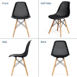Costway Set Of 4 Plastic Hollow Out Chair Mid Century Modern Wood-Leg Seat 18 Costway Set Of 4 Plastic Hollow Out Chair Mid Century Modern Wood-Leg Seat -Furniture Series Store GUEST c8bbd006 fdc9 4bf8 b40e 5a5c846f0cba