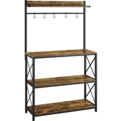 Yaheetech 4-Tier Kitchen Storage Rack With 5 S Hooks -Furniture Series Store GUEST c8dc3b54 bf03 4155 8a00 2ed0b43c9d44