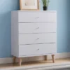 Retreat Mid-Century 4 Drawer Chest White - MiBasics