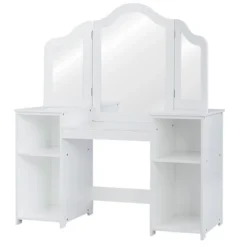 Costway Vanity Table Set Makeup Dressing Kids Girls Study Table Tri Folding Mirror WhitePink 19 Costway Vanity Table Set Makeup Dressing Kids Girls Study Table Tri Folding Mirror WhitePink -Furniture Series Store GUEST c9e5629b 58ca 447f a511 b0e49e9fe27a 1