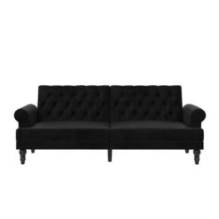 Cassidy Upholstered Futon - Paris Hilton X The Novogratz -Furniture Series Store GUEST caa17917 e7cf 4840 a55d 9db690d3402b