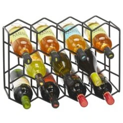 MDesign Hexagon 11 Bottle Wine Rack For Kitchen Counter Or Fridge -Furniture Series Store GUEST cc1cc587 926b 4be2 abae 891133a2b2d6