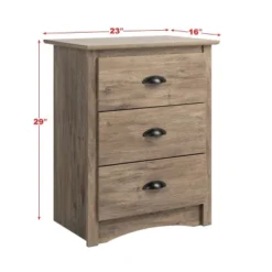 Salt Spring 3 Drawer Tall Nightstand Drifted - Prepac -Furniture Series Store GUEST cc83aaf2 f44e 4930 a8fa b97cdb343331