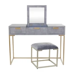 Contemporary Wood Console Table Dressing Table Desk With Mirror And Stool Set - Olivia & May -Furniture Series Store GUEST cd47ffb2 cf32 4fca b58d 8024710a43b3