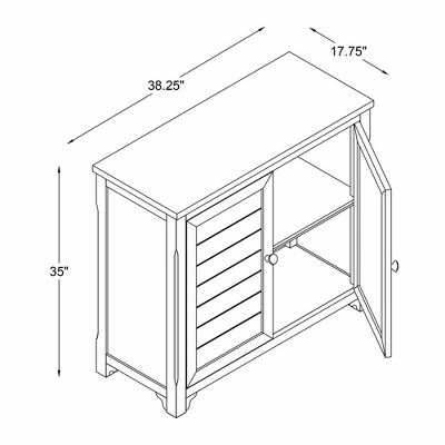 Laura Cabinet Whitewash - Powell Company 14 Laura Cabinet Whitewash - Powell Company - Image 14