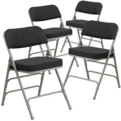 Emma And Oliver 4 Pack Premium Curved Triple Braced & Hinged Fabric Upholstered Metal Folding Chair 26 Emma And Oliver 4 Pack Premium Curved Triple Braced & Hinged Fabric Upholstered Metal Folding Chair -Furniture Series Store GUEST cd8eead4 01a2 40d2 a260 2d076820e110