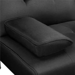 Yaheetech Convertible Futon Sofa Bed Tufted Fabric Futon With Cupholders And Pillows -Furniture Series Store GUEST cdb17eb5 fbc9 4cd4 bb2b 9c11482e4d27