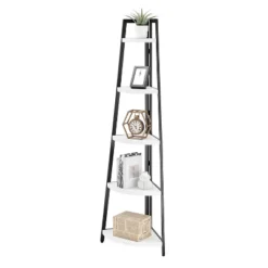 70" Free Standing 5 Tier Pyramid Corner Shelf - Danya B. -Furniture Series Store GUEST cdf46c97 6a1a 4c43 b0e4 6ade56421627