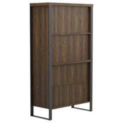 63" Pattinson 4 Shelf Cabinet Bookcase Walnut - Coaster -Furniture Series Store GUEST ce84207a cc2f 4655 a513 d4bb6e1f4b5b