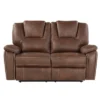 Katrine Manual Reclining Loveseat Brown - Steve Silver Co.