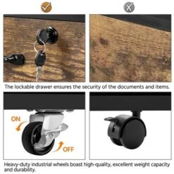 Yaheetech Vintage File Cabinet With 3 Drawers For Home And Office -Furniture Series Store GUEST ceba5a7c 0d66 40a2 b438 ab8d14bcde34