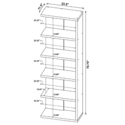 70.75" Rustic 5 Shelf Bookcase Weathered Gray - Coaster -Furniture Series Store GUEST cf12e869 419d 44c7 bf1a f7cdbdab517a