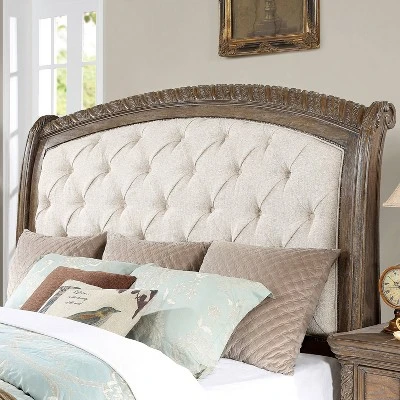 3pc Lellen Bedroom Set With 2 Nightstands Beige/Rustic Natural Tone - HOMES: Inside + Out 2 3pc Lellen Bedroom Set With 2 Nightstands Beige/Rustic Natural Tone - HOMES: Inside + Out - Image 2