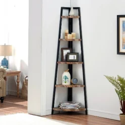70" Free Standing 5 Tier Pyramid Corner Shelf - Danya B.