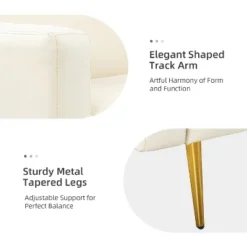 Lanna 76"Wide Vegan Leather Modern Style Convertible Futon Sofa Bed For Living Room Guest Bedroom | ARTFUL LIVING DESIGN -Furniture Series Store GUEST d1a66786 d6af 4cdc 8707 0711c8993daf