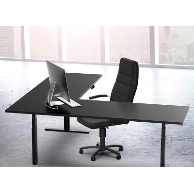 Monoprice Triple Motor Height Adjustable Sit-Stand Corner Desk Frame - Black, 3 Leg Corner, L Shaped Table Base, Programmable Memory Settings 5 Monoprice Triple Motor Height Adjustable Sit-Stand Corner Desk Frame - Black, 3 Leg Corner, L Shaped Table Base, Programmable Memory Settings - Image 5
