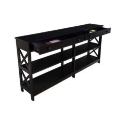 60" Oxford 2 Drawer Console Table With Shelves - Breighton Home -Furniture Series Store GUEST d3029633 5af7 4cca 93bb f53de484b162